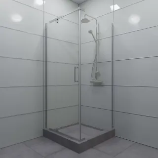 Душевой уголок Triton Терра Щ0000053609 90x90 см профиль хром стекло прозрачное